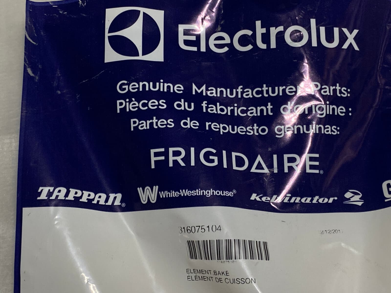 New Genuine  Frigidaire Range Bake Element 316075104 — thumbnail 3