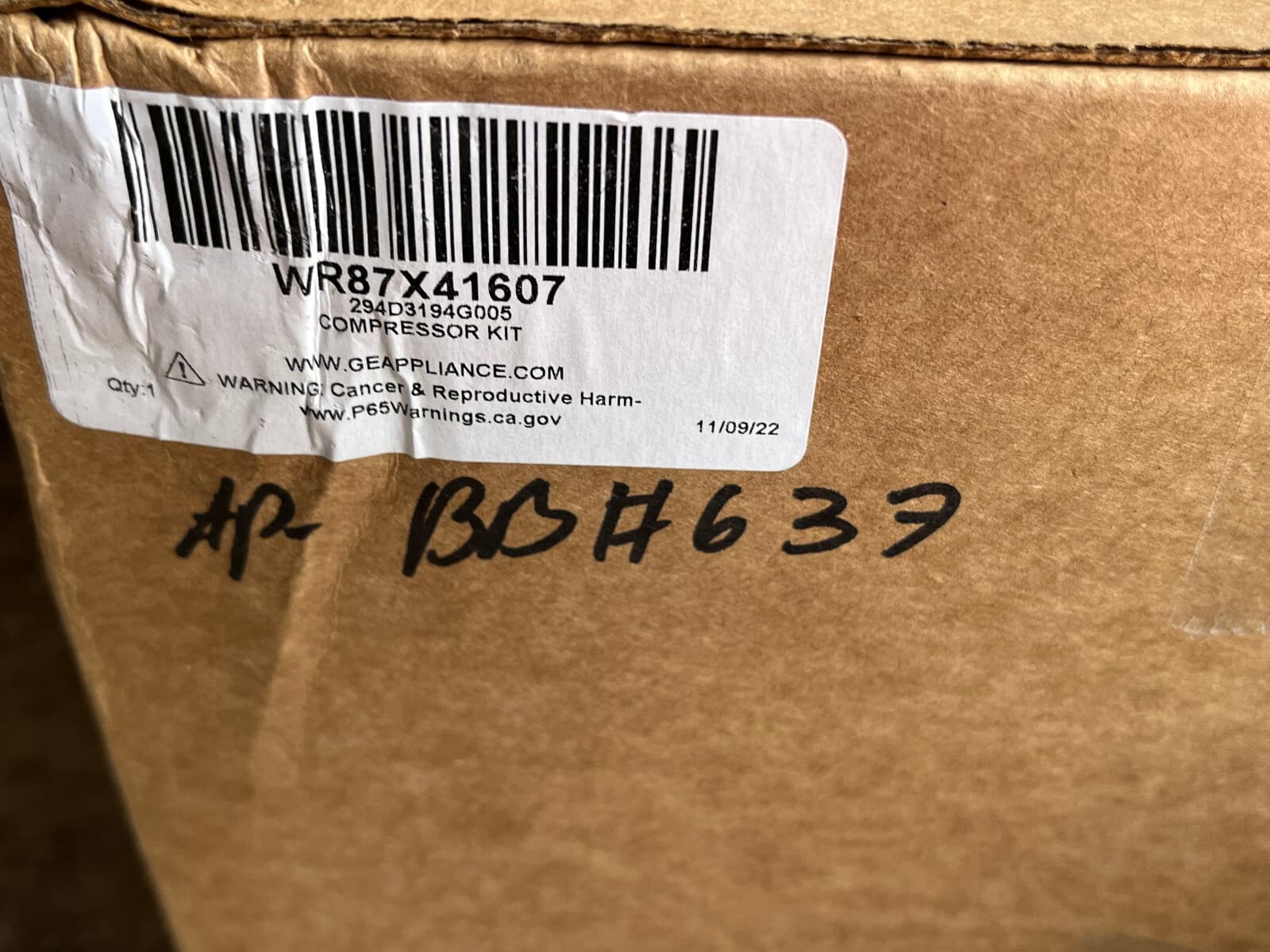 WR87X41607  OEM GE Refrigerator  Compressor Meizhi Kit  EZ80H1Y-U New Genuine — thumbnail 16