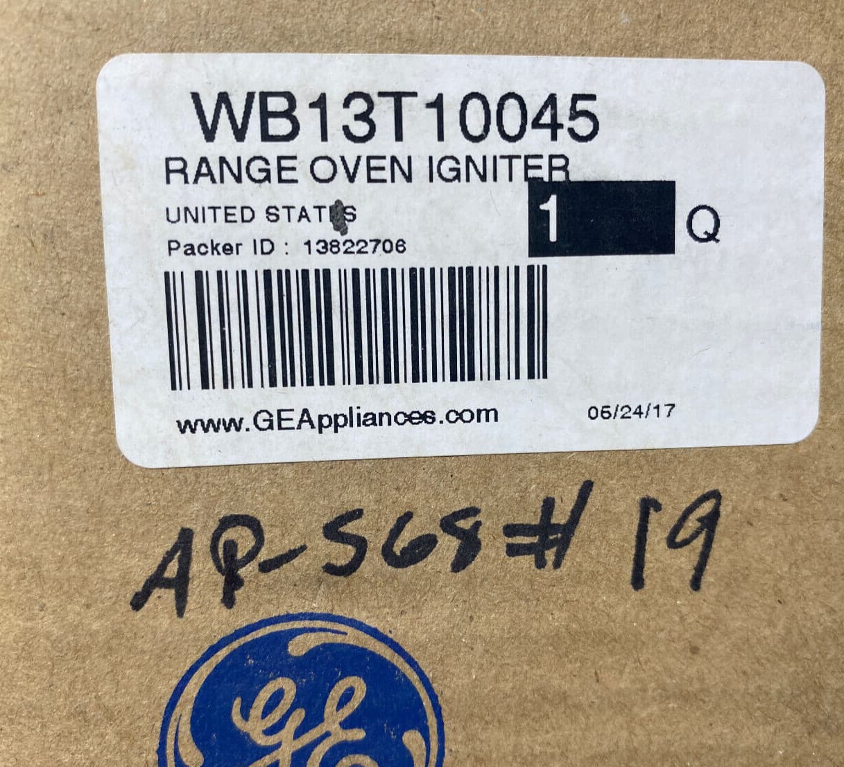 New Genuine OEM GE Range Oven Burner Igniter WB13T10045 — thumbnail 3