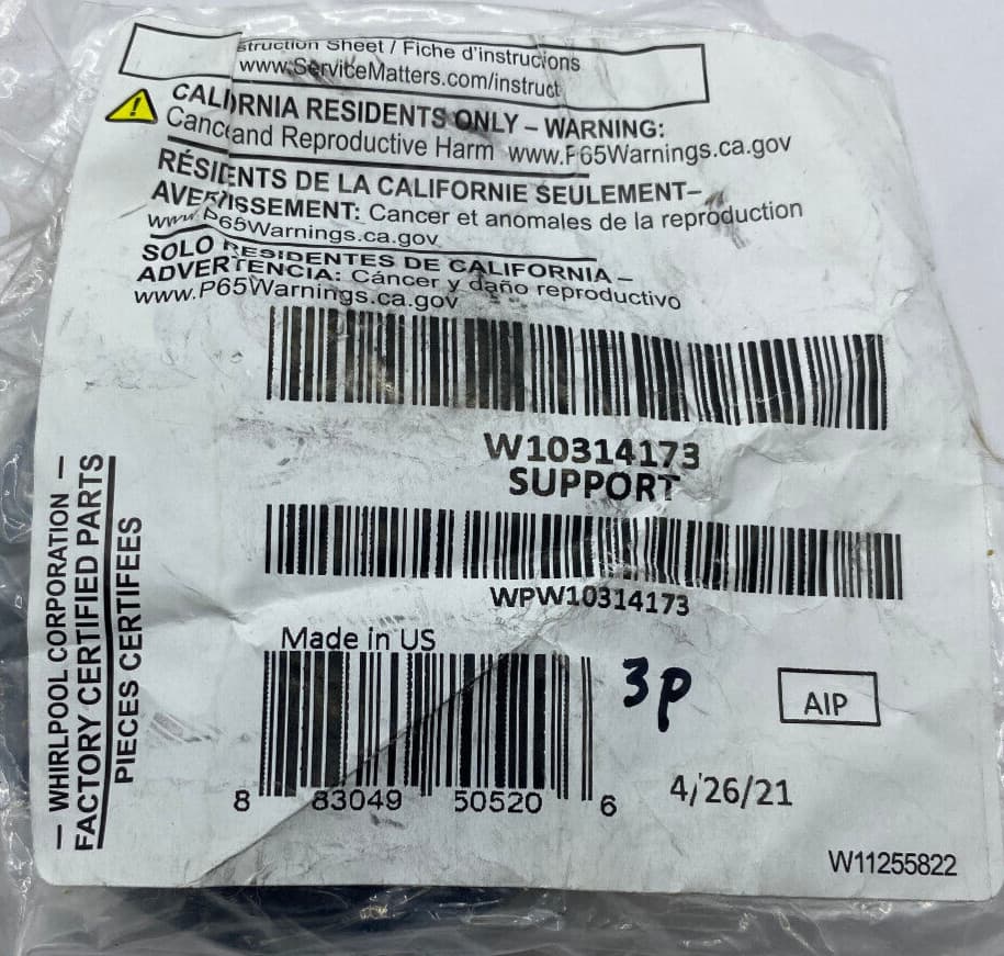 New Genuine Whirlpool Dryer Drum Roller ( 2Pack) W10314173 — thumbnail 3