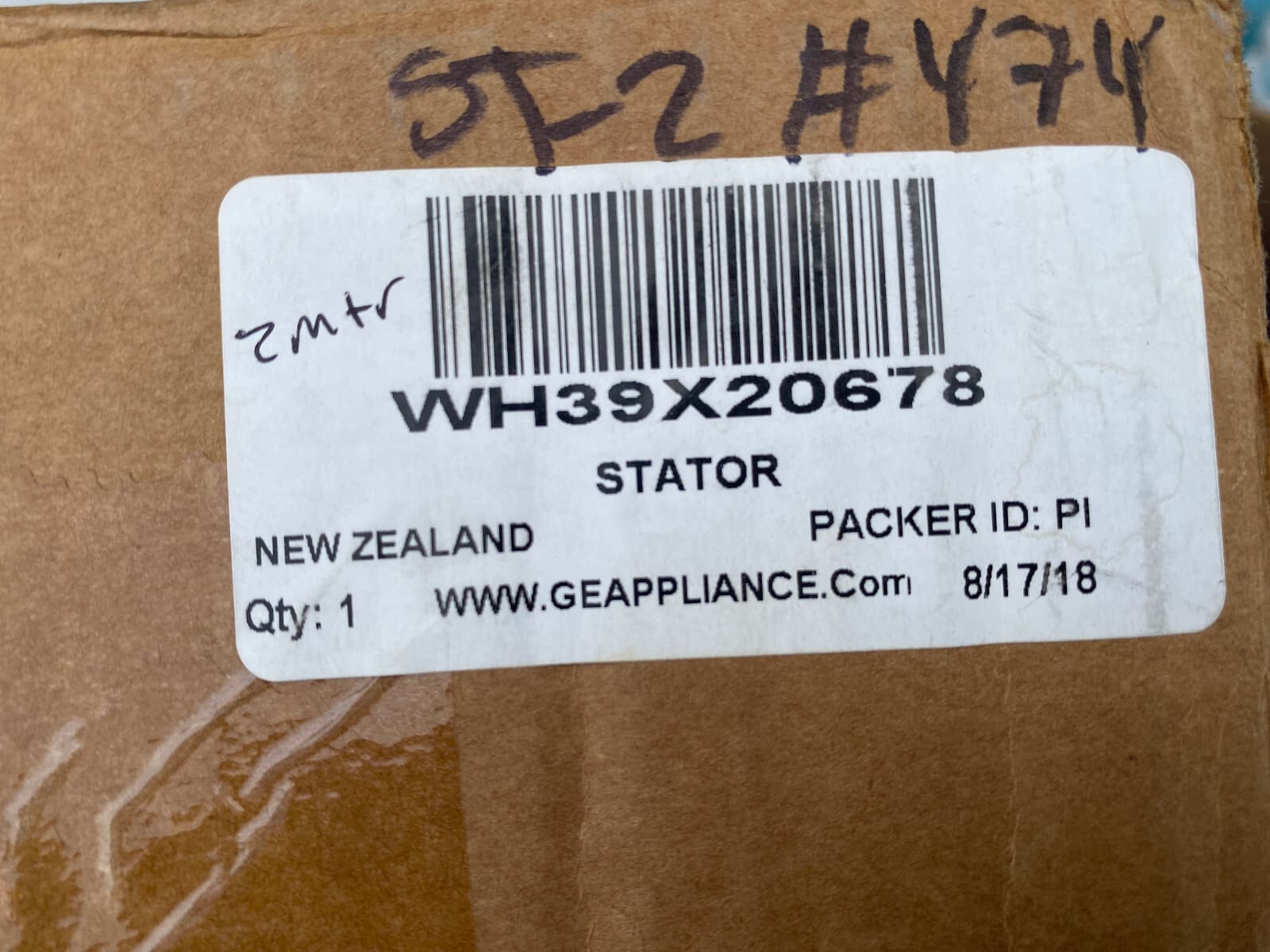 New Genuine OEM GE Washer Motor Stator GHWN8350D0WS  WH39X20678 — thumbnail 2
