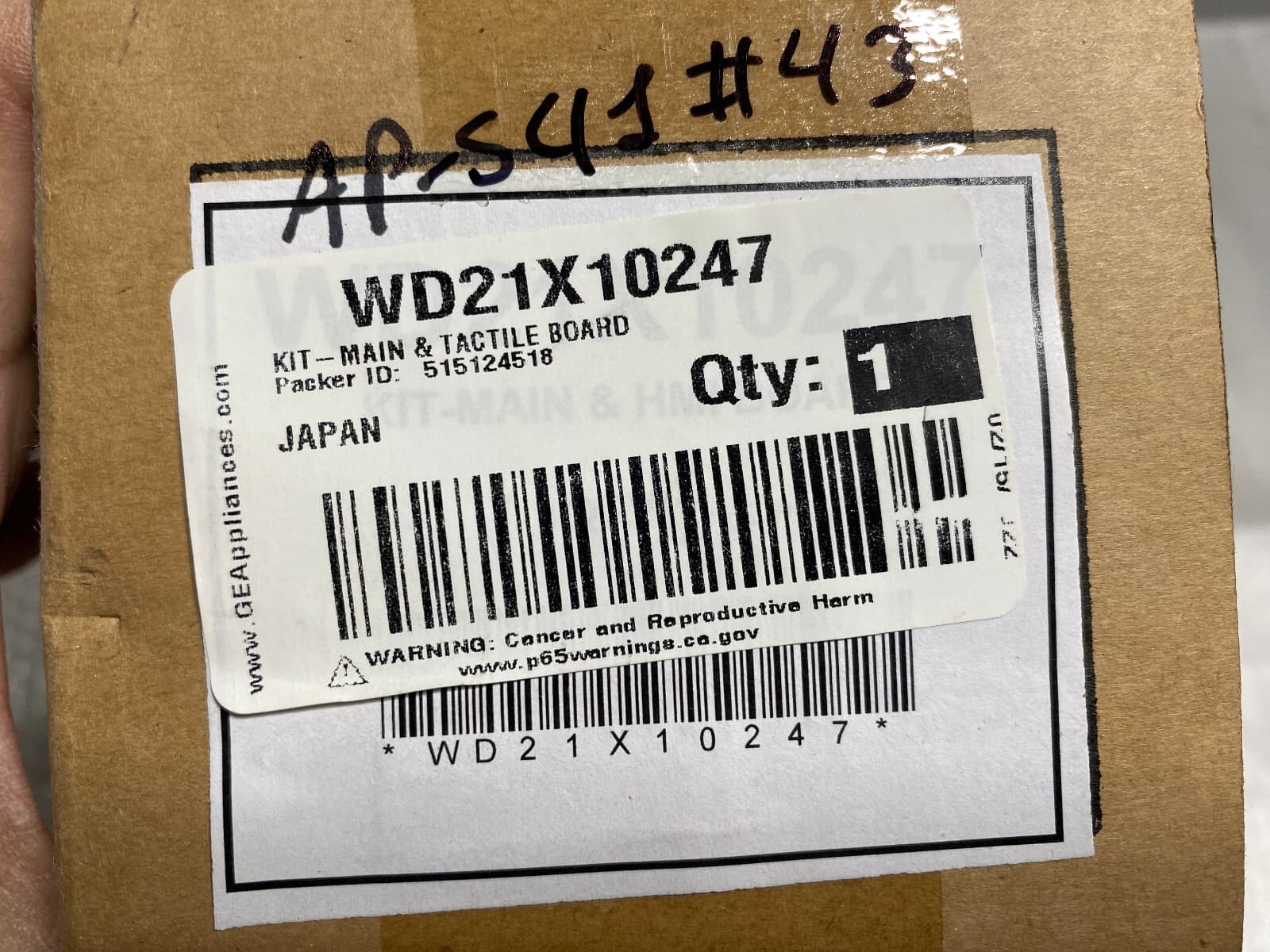 WD21X10247  OEM GE Dishwasher Main & Tactile Board Kit New Genuine — thumbnail 4