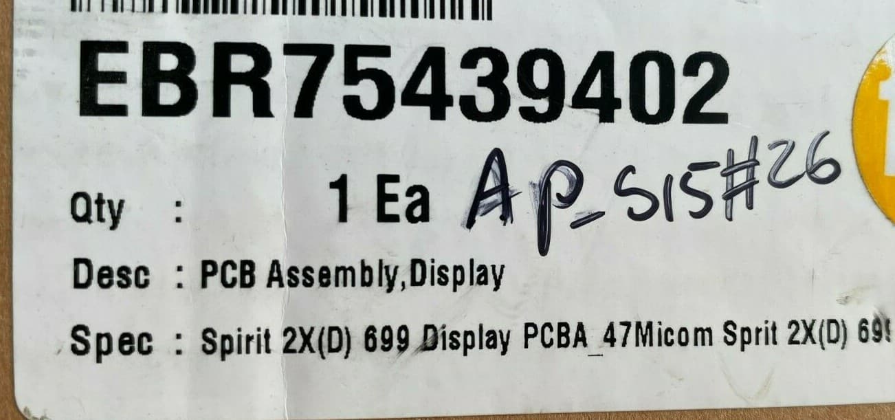 New Genuine OEM LG Dryer Display Power Control Board Assembly  EBR75439402 — thumbnail 5