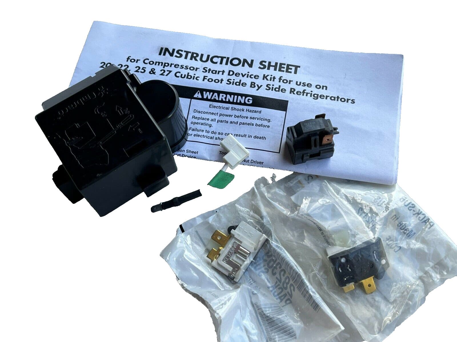 8201799 OEM Whirlpool Refrigerator Compressor Start Relay Kit  NEW Genuine — thumbnail 5