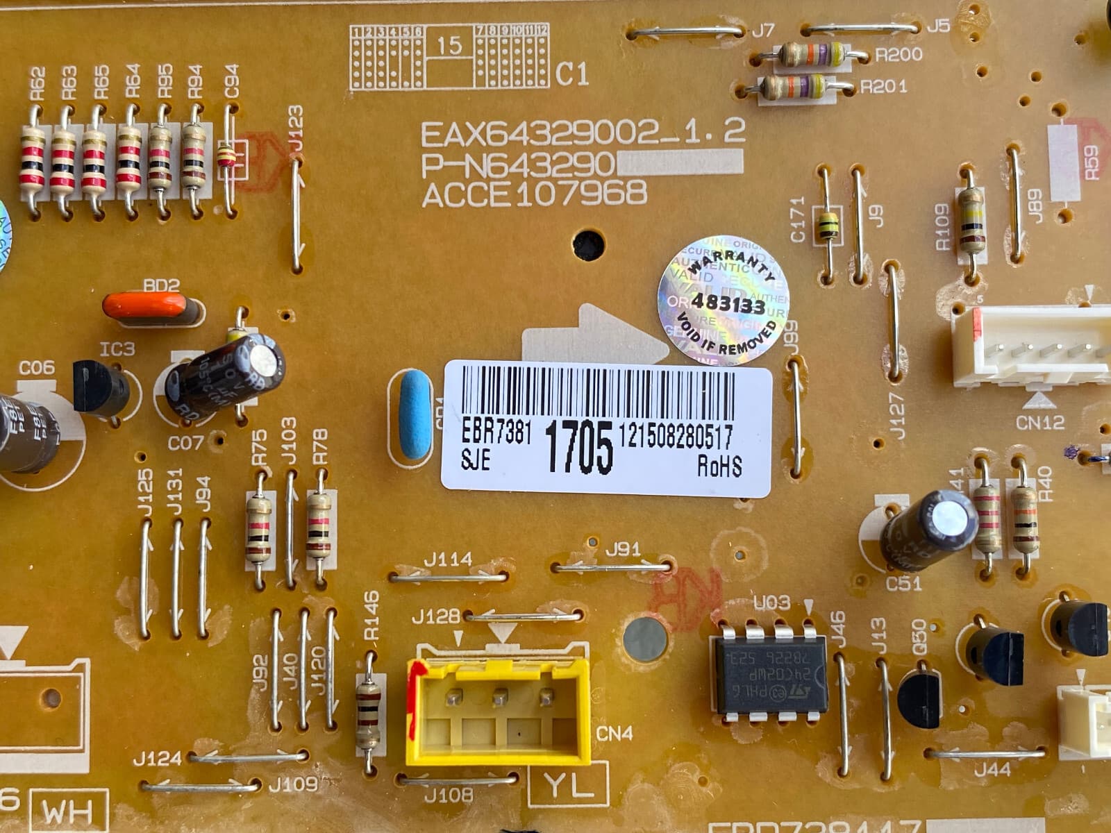 Genuine LG Main Display Power Control Board Assembly EBR73811705 — thumbnail 3