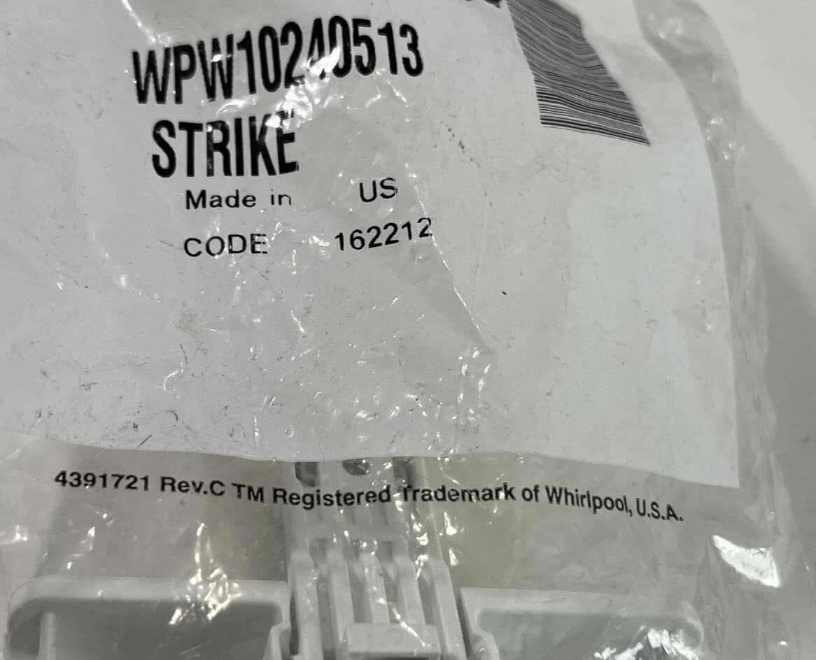 New Genuine OEM Whirlpool Washer Lid Latch Strike WPW10240513 — thumbnail 4