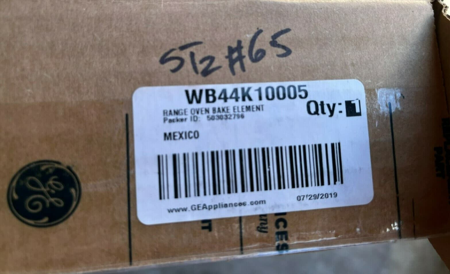 New Genuine GE Electric Range Bake Element WB44K10005 — thumbnail 2