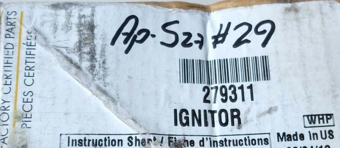 279311 OEM Whirlpool Dryer Burner Igniter Kit New Genuine — thumbnail 17