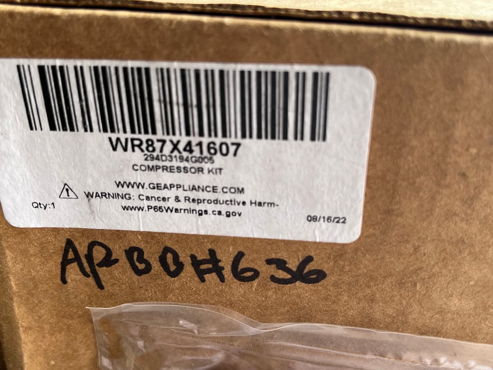 WR87X41607  OEM GE Refrigerator  Compressor Meizhi Kit  EZ80H1Y-U New Genuine — thumbnail 15