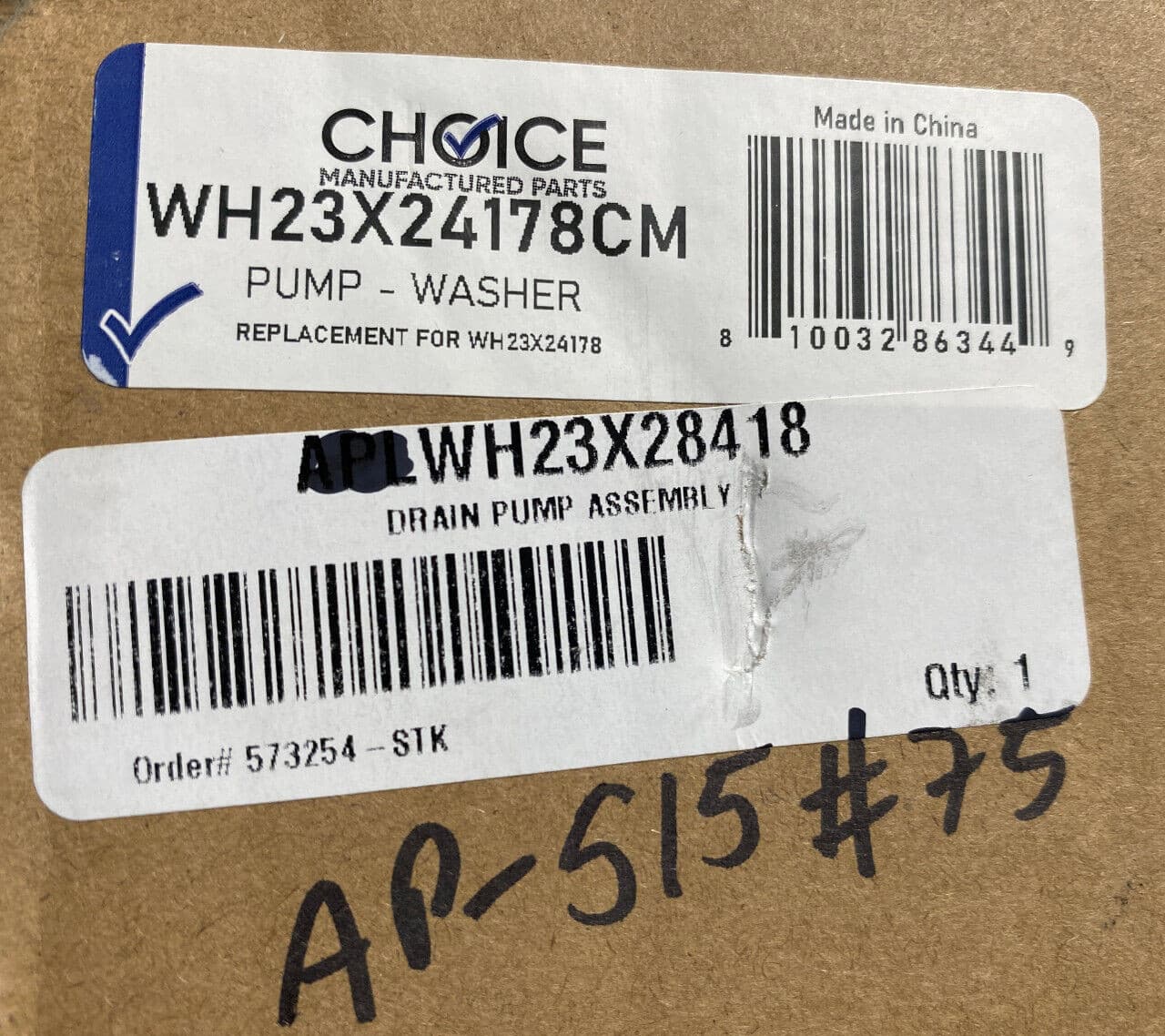New For GE Washer Drain Pump Assembly WH23X28418 — thumbnail 4