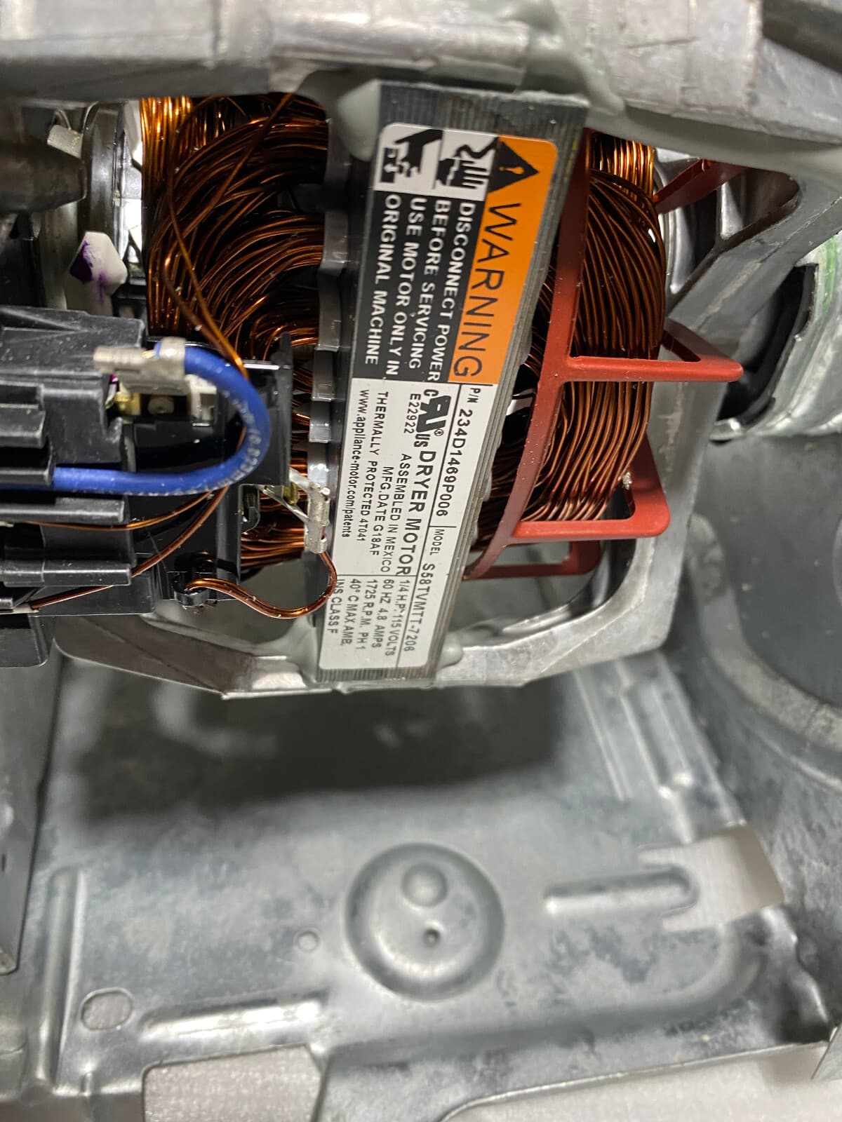 Genuine OEM GE Dryer Motor and Blower Assembly WE17X24535 — thumbnail 4
