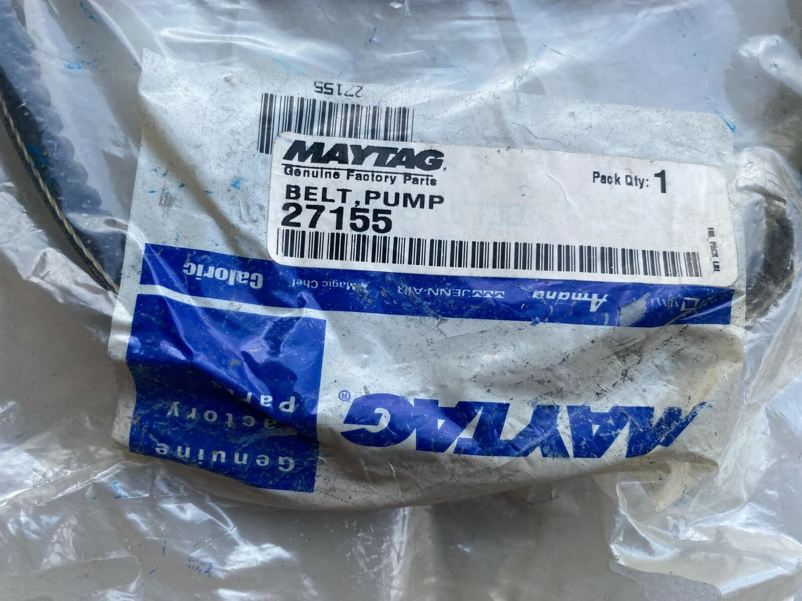 New Genuine MAYTAG Belt Pump 27155 — thumbnail 3