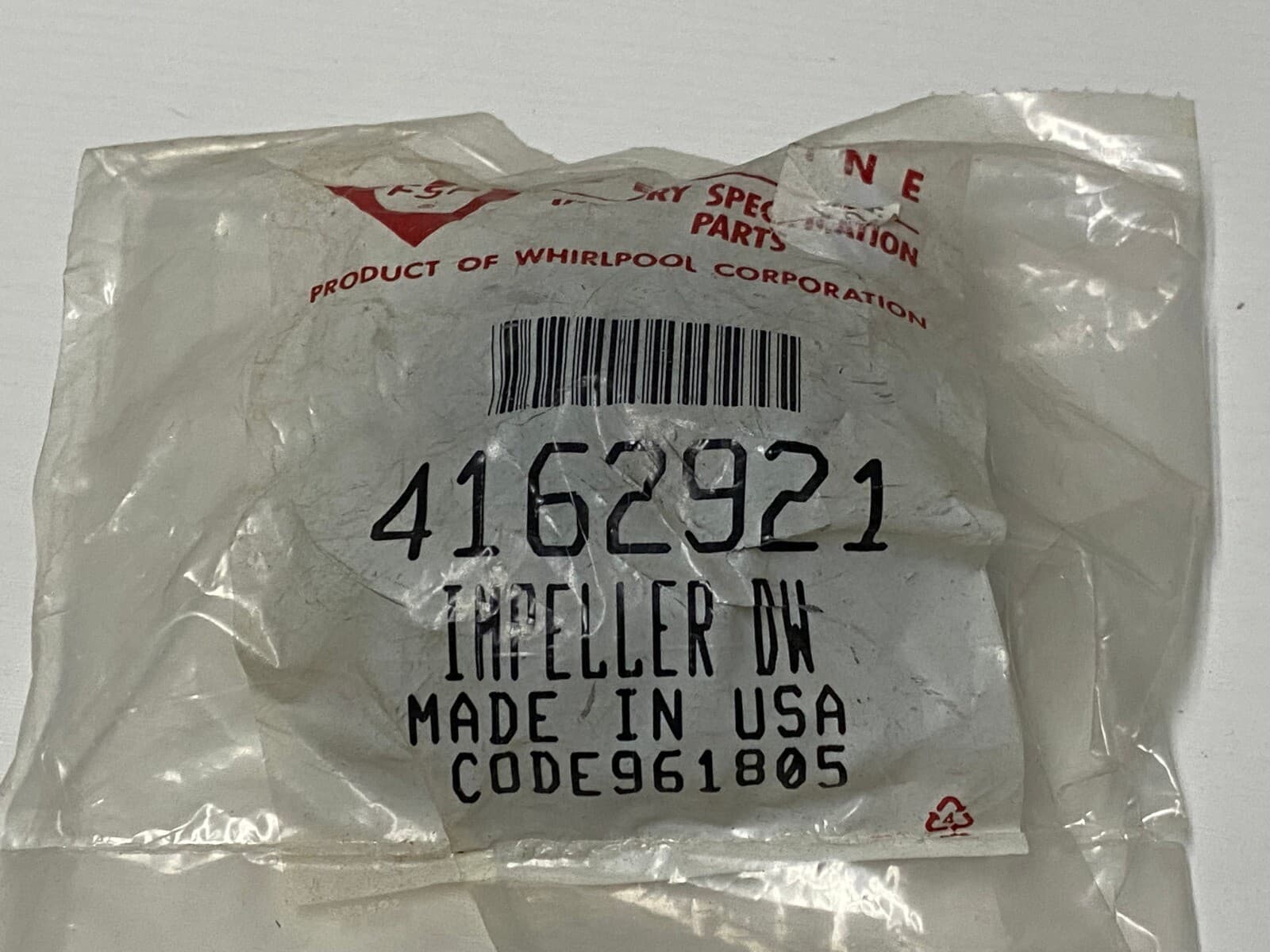 Genuine OEM Whirlpool  Wash Impeller 4162921 — thumbnail 10