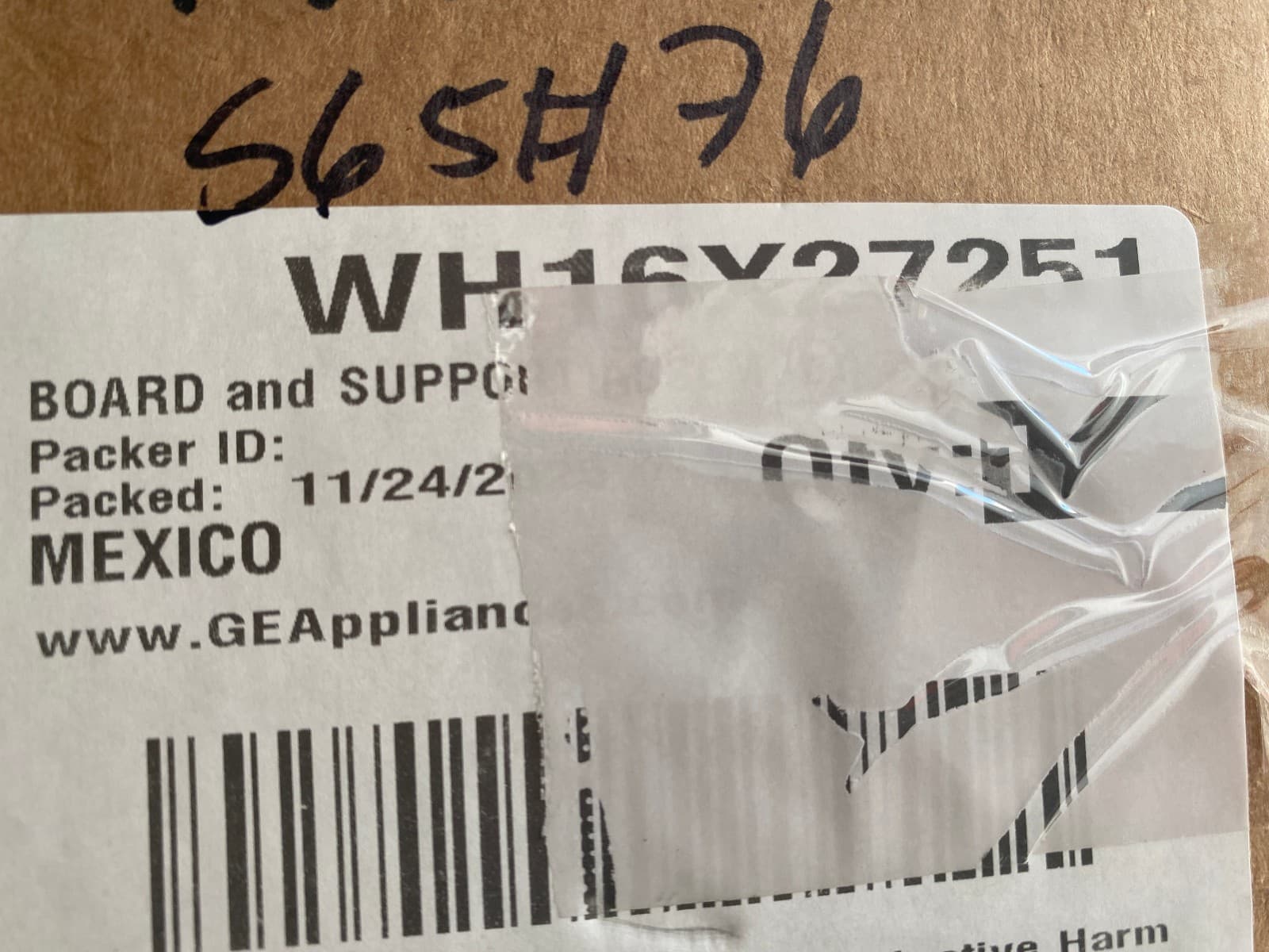 WH16X27251 OEM GE Control Board and Support Assembly New Genuine — thumbnail 4