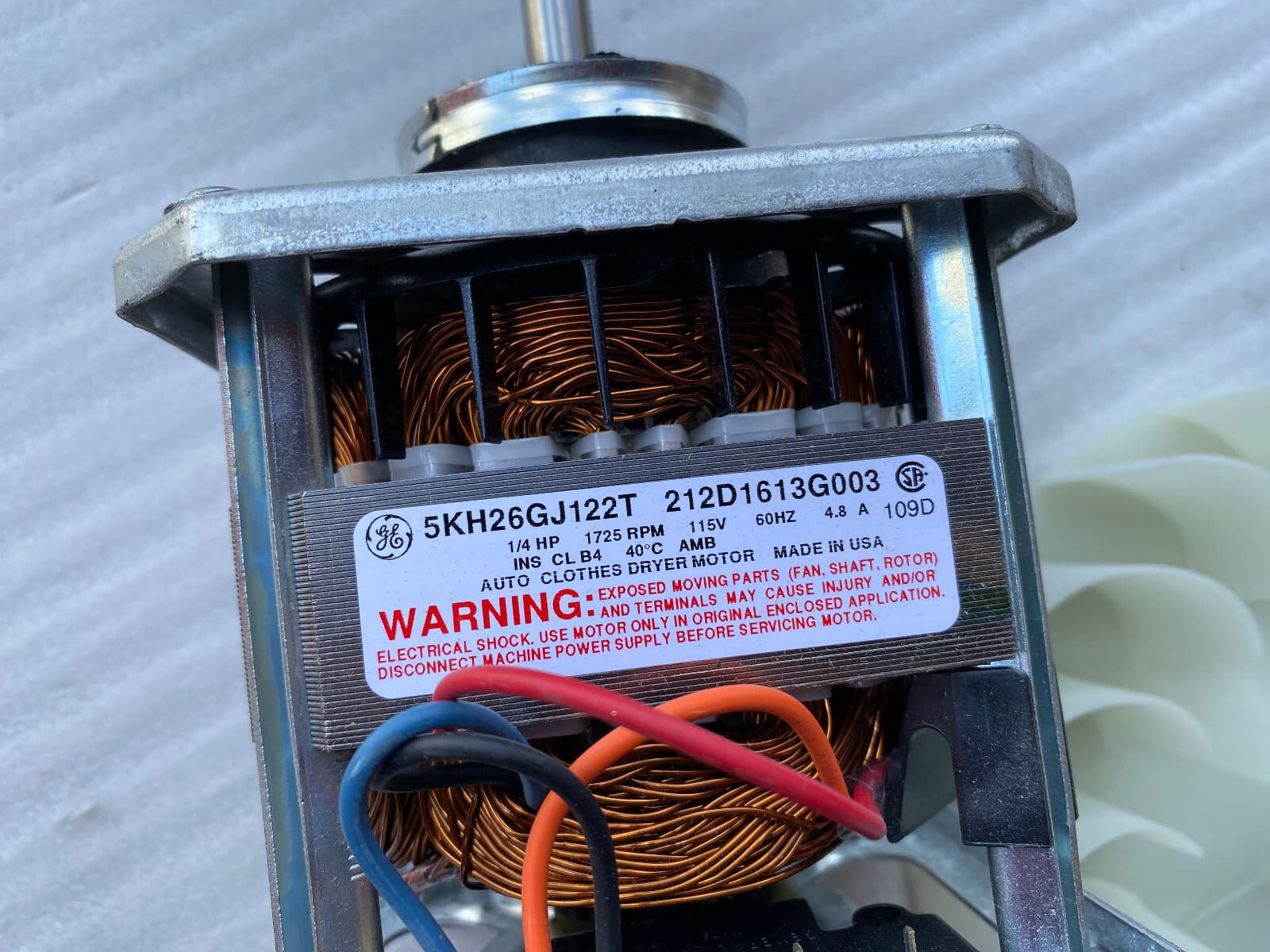 New Genuine OEM GE Dryer Motor & Blower Asm  WE17M42 — thumbnail 3